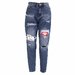 Pantaloni de blugi pentru dame cod F3514 albastri